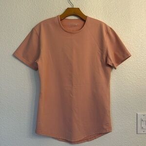 BYLT basics peach color drop cut lux small top